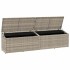 Caja almacenaje jardín ratán sintético gris claro 220x50x58