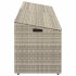 Caja almacenaje jardín ratán sintético gris claro 220x50x58