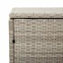 Caja almacenaje jardín ratán sintético gris claro 220x50x58