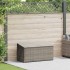 Caja de almacenaje de jardín ratán sintético gris 110x50x58