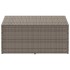 Caja de almacenaje de jardín ratán sintético gris 110x50x58
