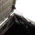Caja de almacenaje de jardín ratán sintético gris 110x50x58