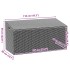 Caja de almacenaje de jardín ratán sintético gris 110x50x58