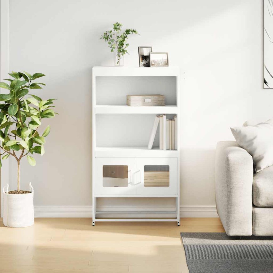 Aparador de acero blanco 68x39x123