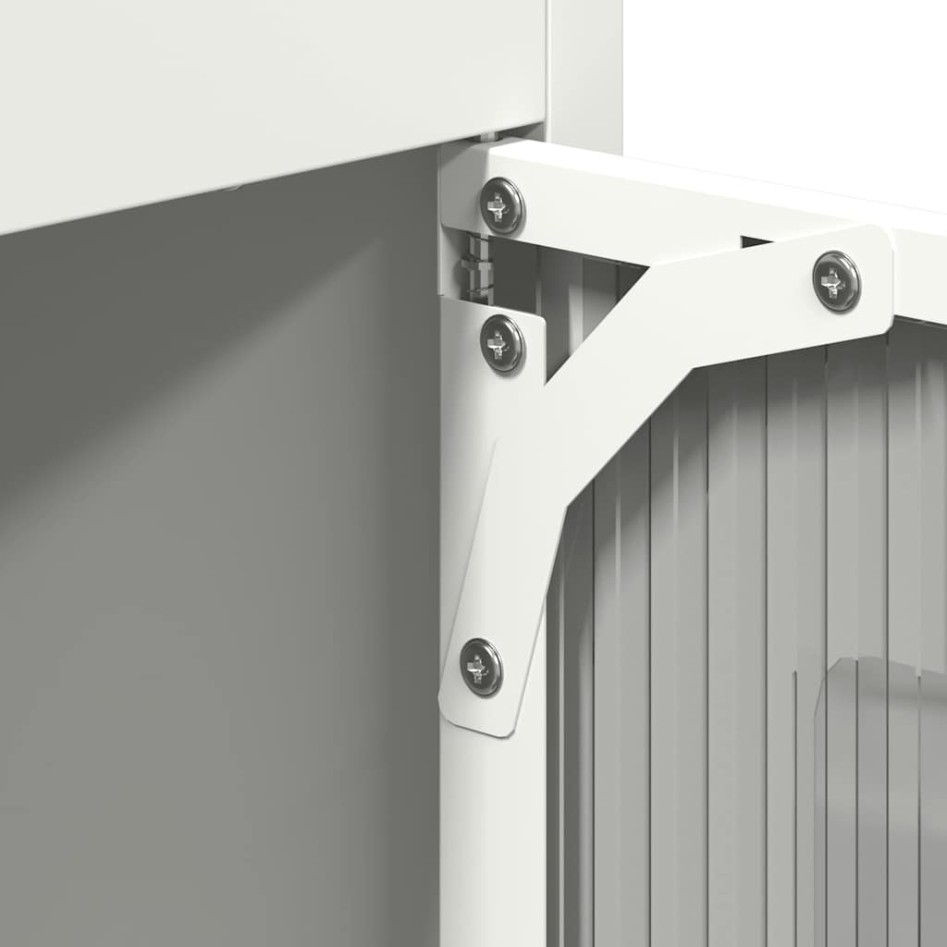 Aparador de acero blanco 68x39x123