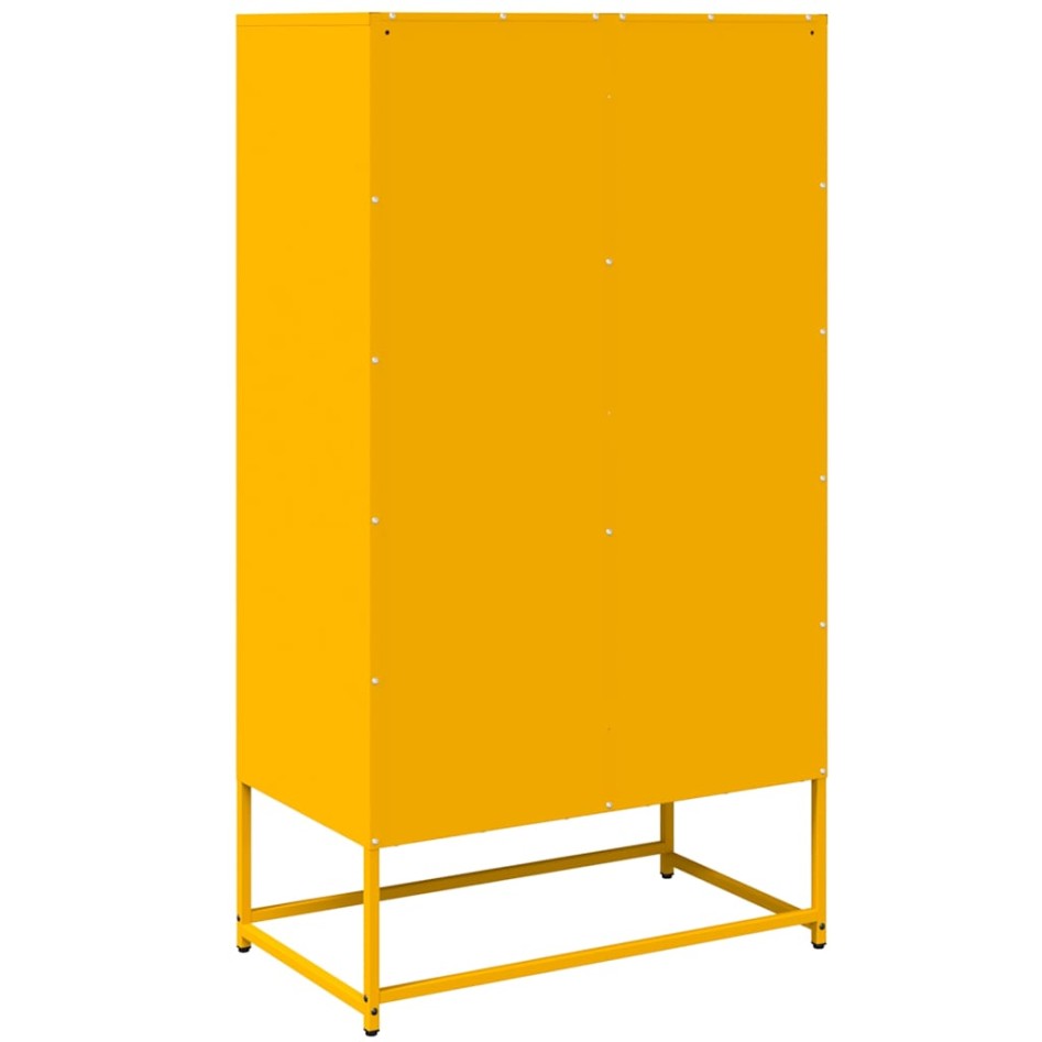 Aparador de acero amarillo mostaza 68x39x123