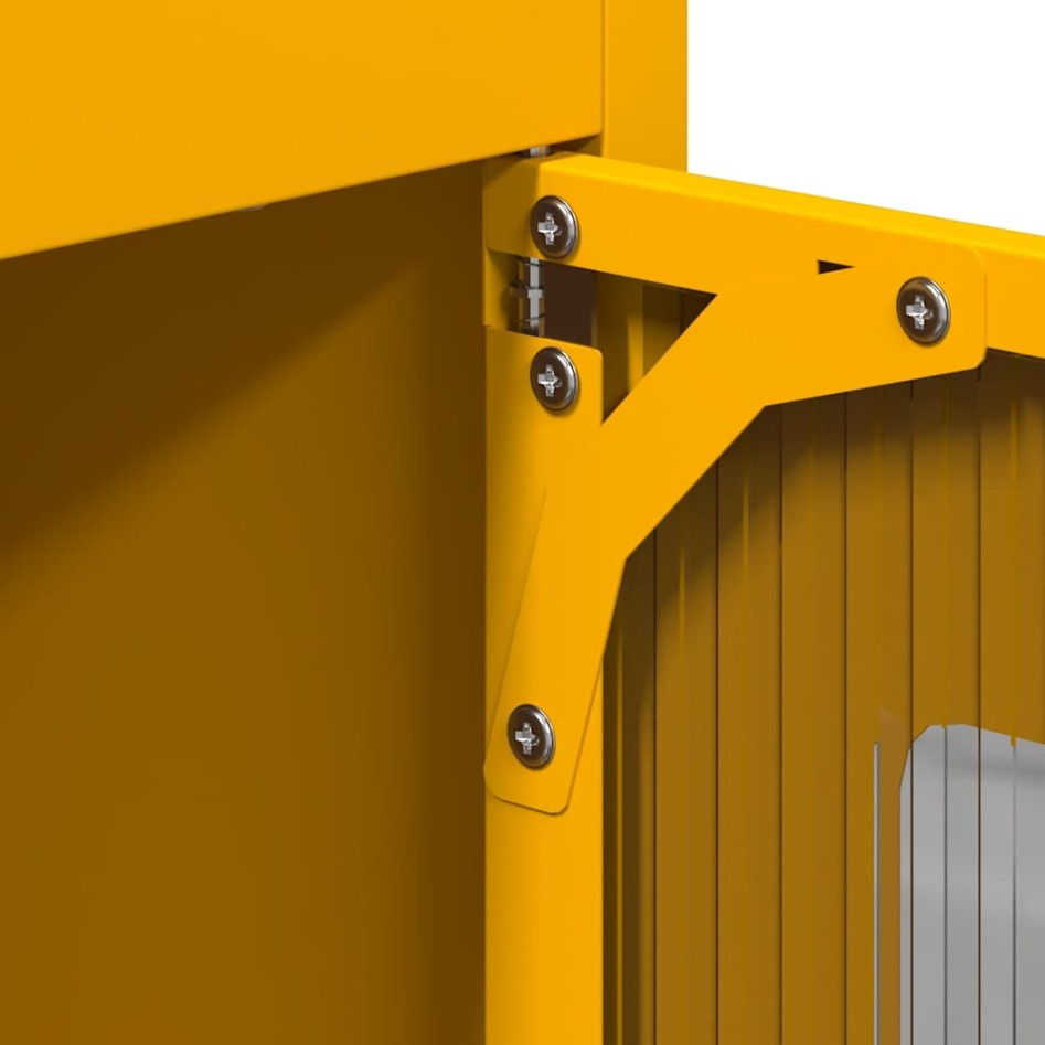 Aparador de acero amarillo mostaza 68x39x123