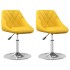 Sillas de comedor giratorias 2 uds terciopelo amarillo