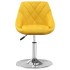 Sillas de comedor giratorias 2 uds terciopelo amarillo