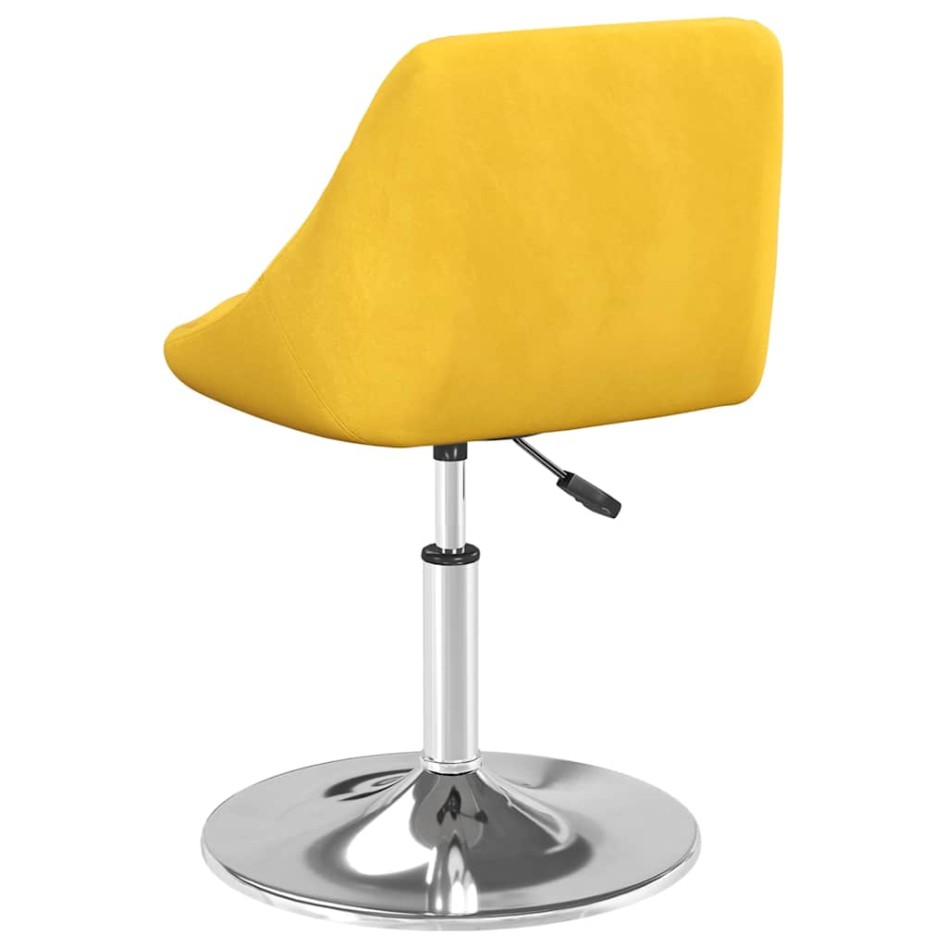 Sillas de comedor giratorias 2 uds terciopelo amarillo