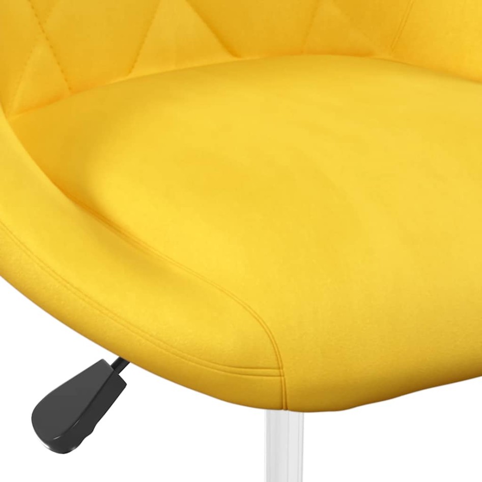 Sillas de comedor giratorias 2 uds terciopelo amarillo