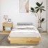 Estructura de cama sin colchón 90x200 cm madera maciza de