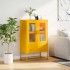 Aparador de acero amarillo mostaza 68x39x111,5