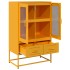 Aparador de acero amarillo mostaza 68x39x111,5