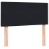 Cama box spring con colchón cuero sintético negro 90x210
