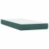 Cama box spring con colchón terciopelo verde oscuro 90x220