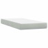 Cama box spring con colchón terciopelo gris claro 90x220