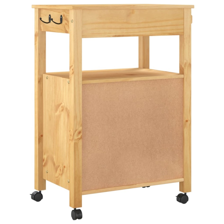 Carrito de cocina MONZA madera maciza de pino 60x40x90