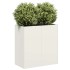 Jardinera de acero laminado en frío blanco 80x40x80
