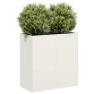 Jardinera de acero laminado en frío blanco 80x40x80 cm