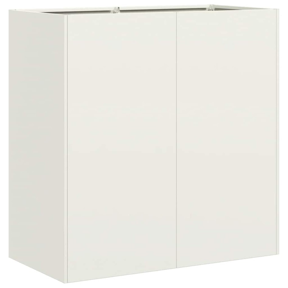 Jardinera de acero laminado en frío blanco 80x40x80