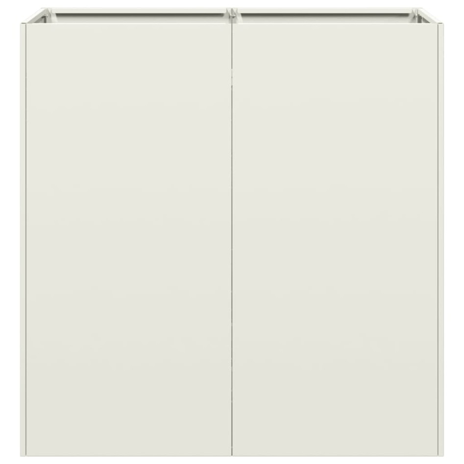 Jardinera de acero laminado en frío blanco 80x40x80