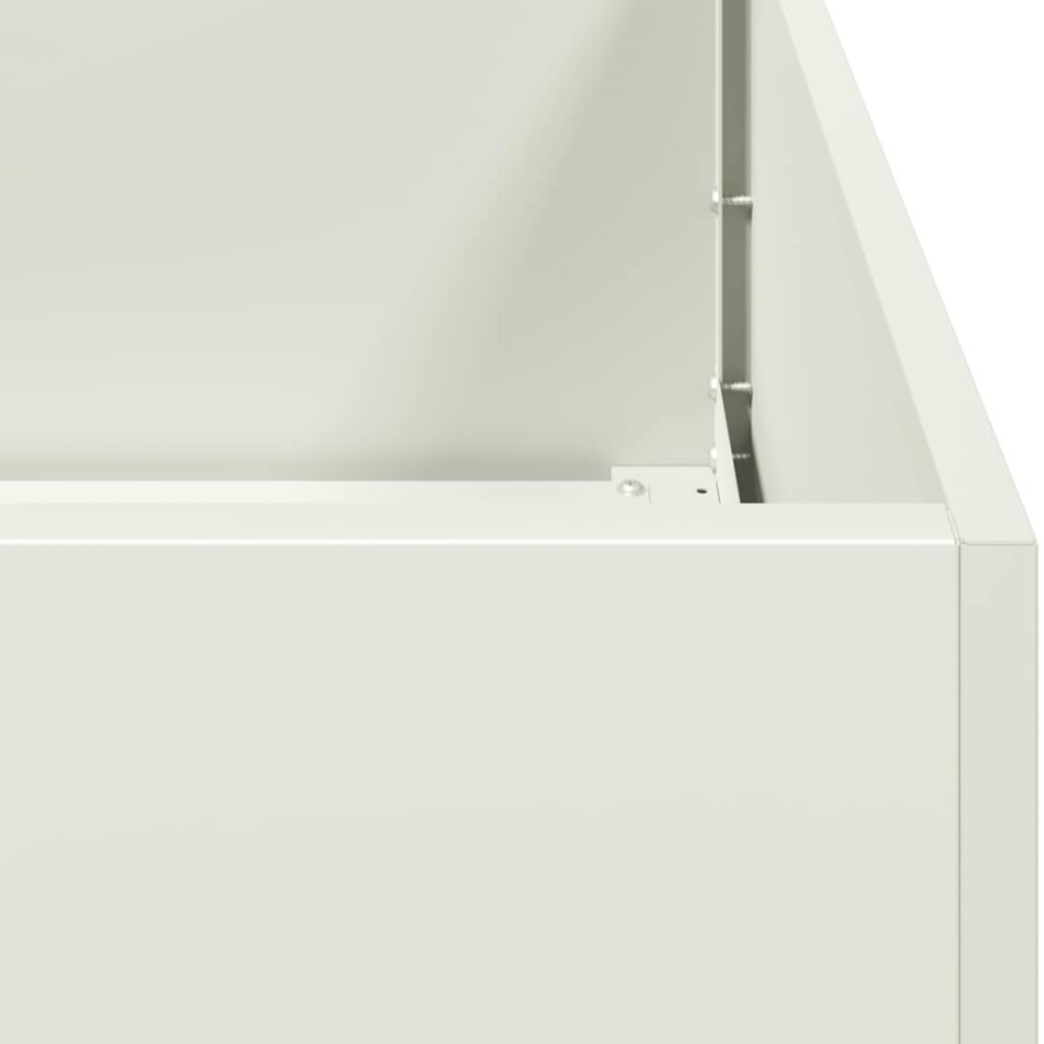 Jardinera de acero laminado en frío blanco 80x40x80