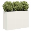 Jardinera de acero laminado en frío blanco 120x40x80 cm