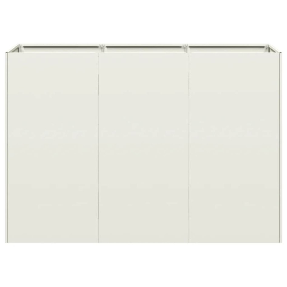 Jardinera de acero laminado en frío blanco 120x40x80