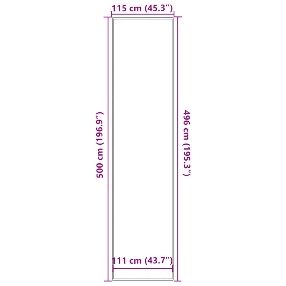 Felpudo antracita 115x500