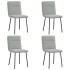 Sillas de comedor 4 unidades terciopelo gris