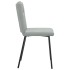 Sillas de comedor 4 unidades terciopelo gris