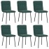 Sillas de comedor 6 unidades terciopelo verde