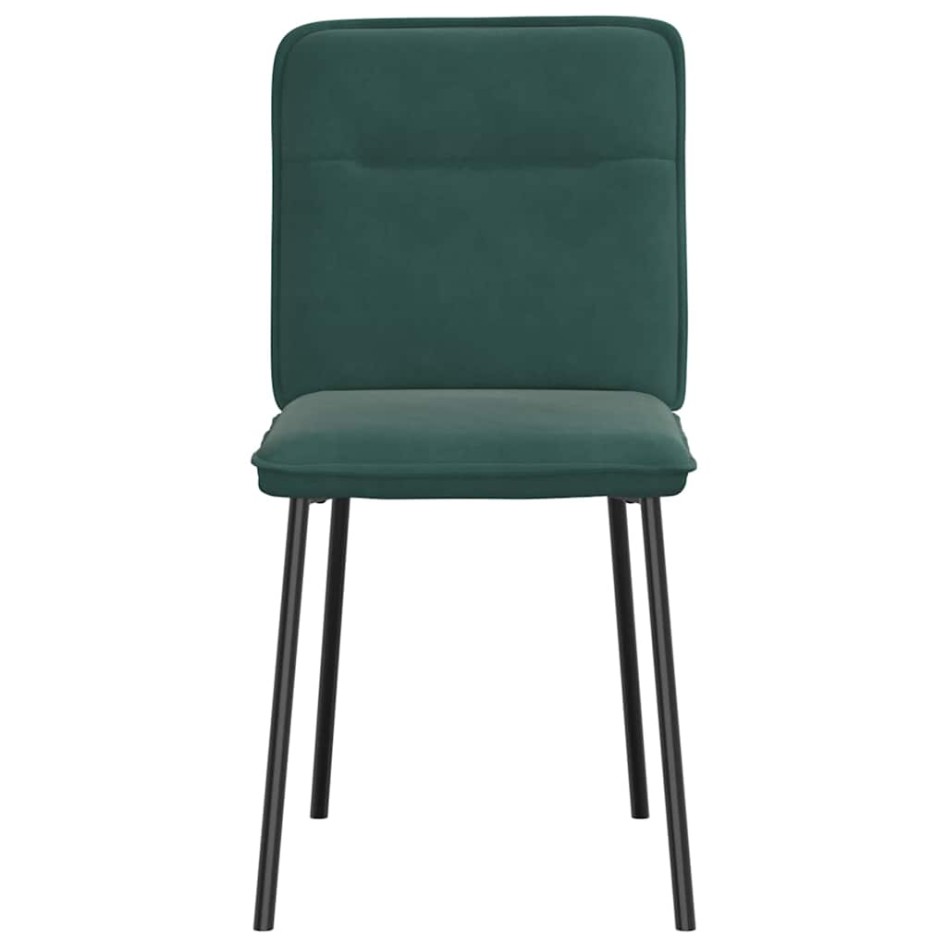 Sillas de comedor 6 unidades terciopelo verde