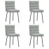Sillas de comedor 4 unidades terciopelo gris