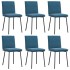 Sillas de comedor 6 unidades terciopelo