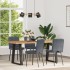 Sillas de comedor 4 unidades terciopelo gris