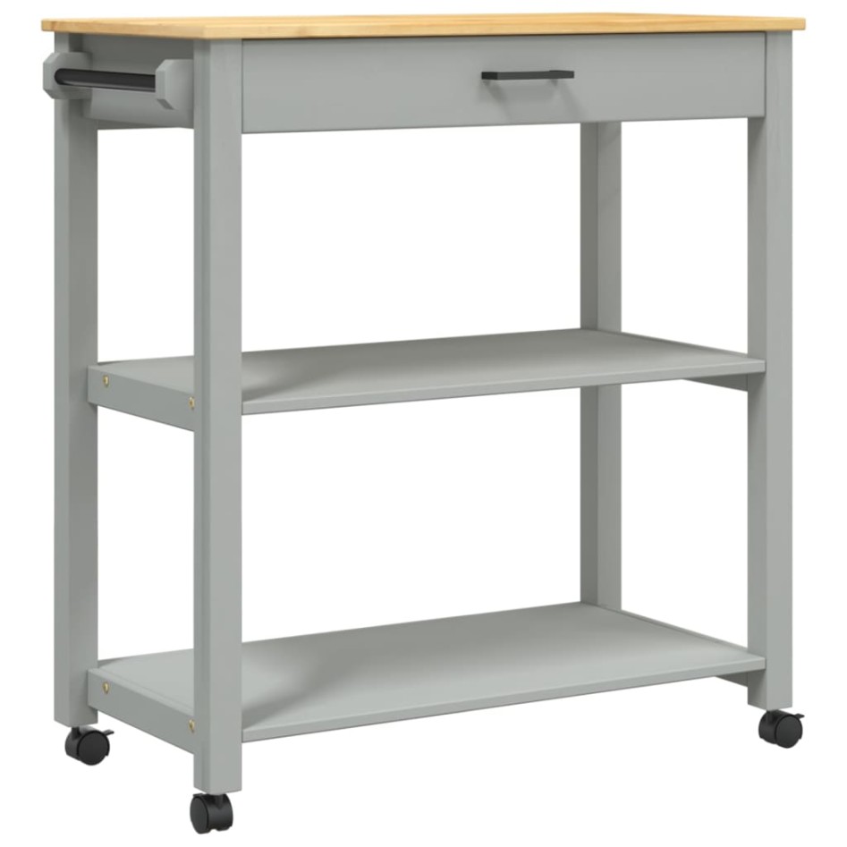 Carrito de cocina MONZA madera maciza de pino 84x40x90