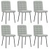 Sillas de comedor giratorias 6 uds terciopelo gris