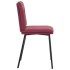 Sillas de comedor 4 unidades terciopelo rojo