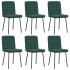 Sillas de comedor 6 unidades terciopelo verde