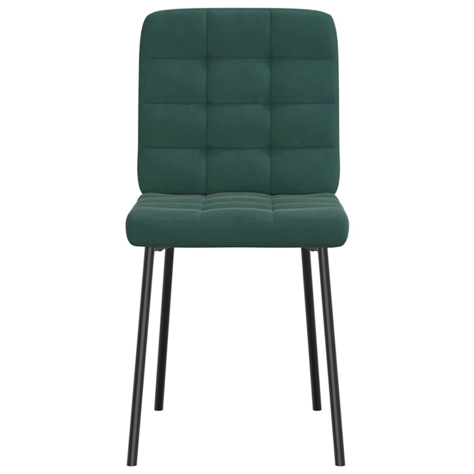 Sillas de comedor 6 unidades terciopelo verde