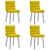 Sillas de comedor 4 unidades terciopelo
