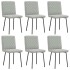 Sillas de comedor giratorias 6 uds terciopelo gris