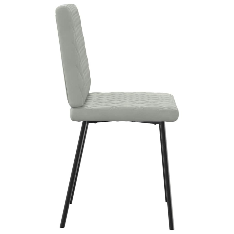 Sillas de comedor giratorias 6 uds terciopelo gris