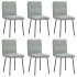 Sillas de comedor giratorias 6 uds terciopelo gris