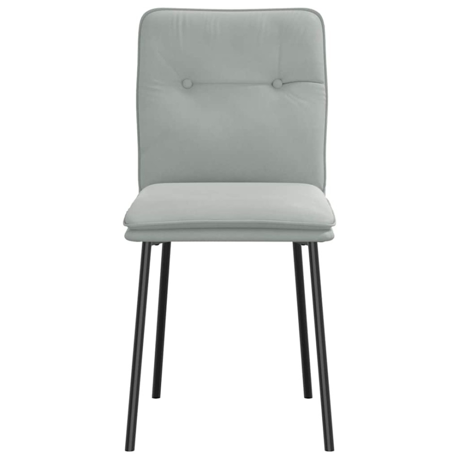 Sillas de comedor giratorias 6 uds terciopelo gris