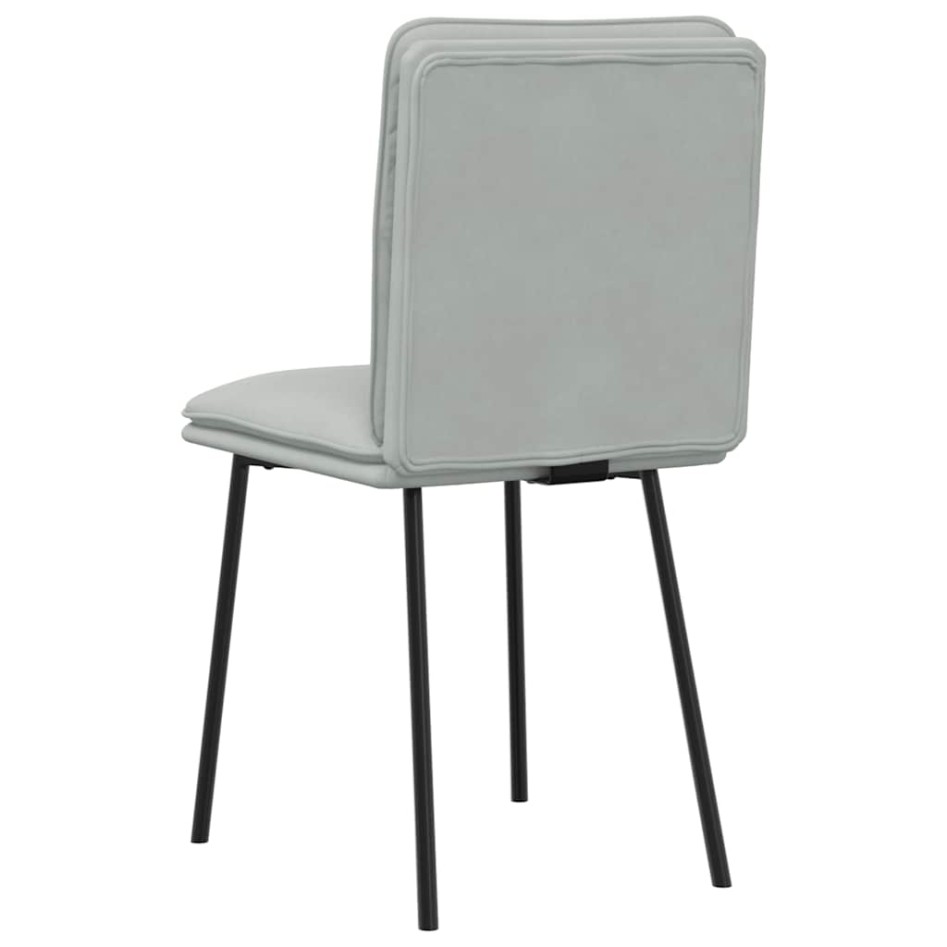 Sillas de comedor giratorias 6 uds terciopelo gris