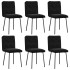 Silla de comedor 6 unidades terciopelo