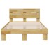 Estructura de cama con cabecero sin colchón 120x200